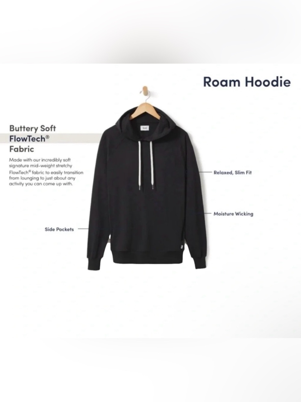 Feat Roam Black Hoodie size S